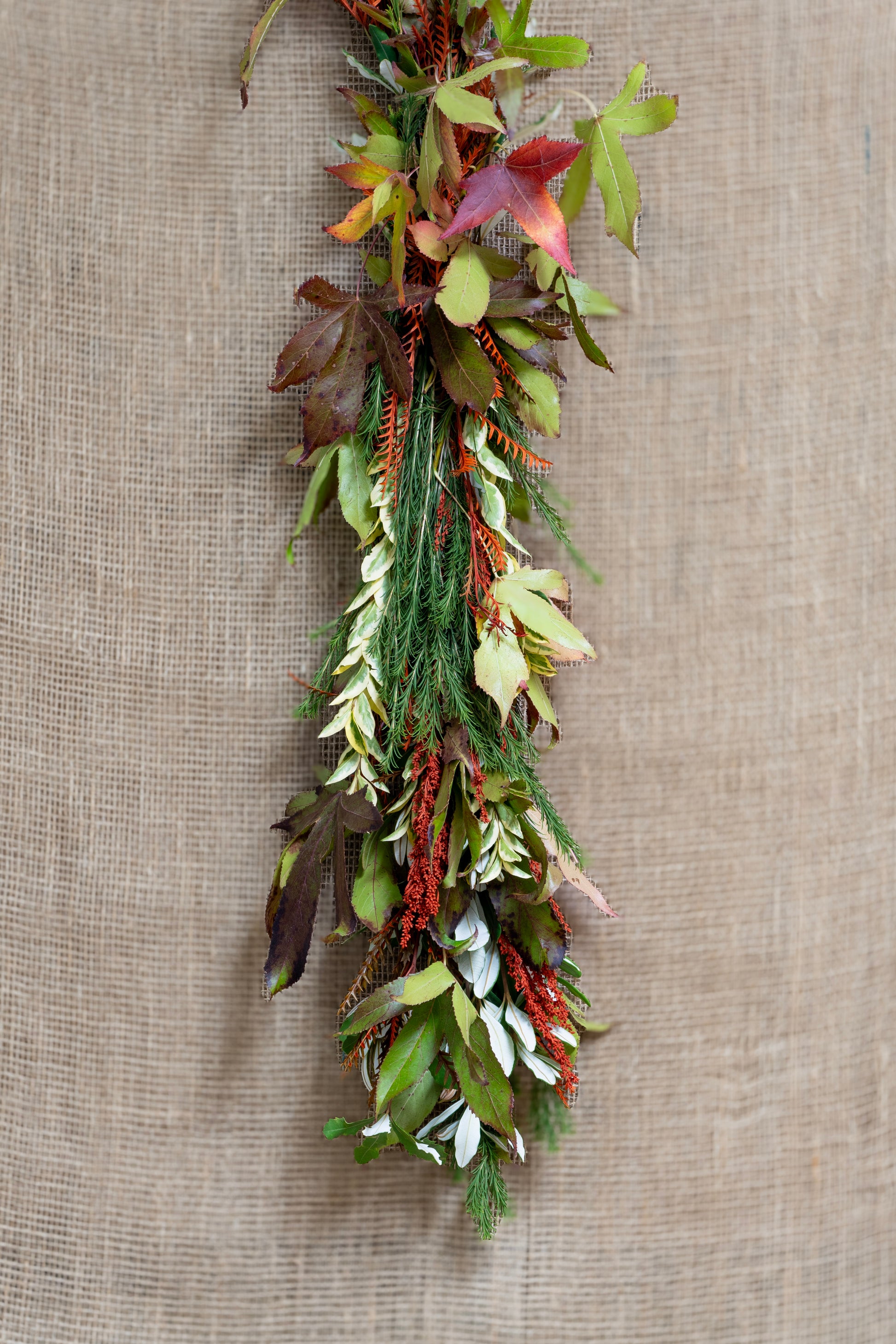 Festive mixed variety Autumn Harvest Garland for holiday parties and corporate events