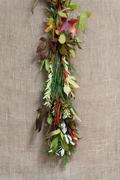 Festive mixed variety Autumn Harvest Garland for holiday parties and corporate events